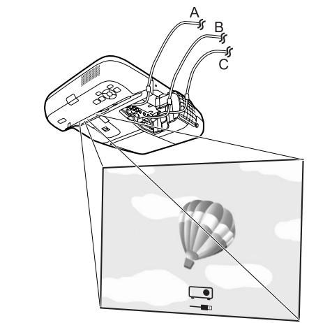 EPSON EB-460 - Les images de l'ordinateur sont projetées. - 1