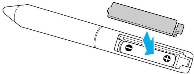 EPSON EB-460 - Remettez le couvercle du compartment à piles en place. - 1