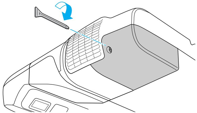 EPSON EB-460 - Fixez le couvercle de la lampe. - 1