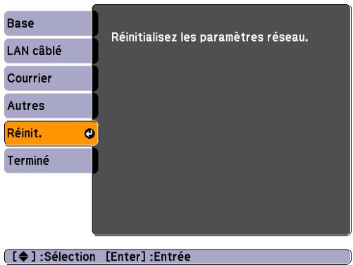 EPSON EB-460 - Menu Réinit. - 1