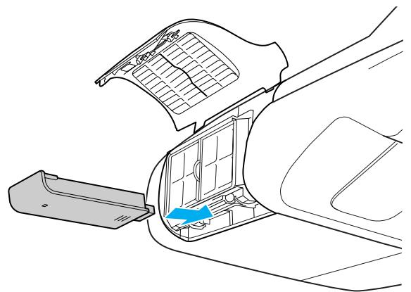 EPSON EB-460 - Ouvrez le couvercle du filtré à air. - 3