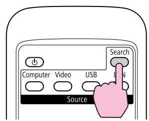 EPSON EB-825 - Lorsque votre équipement video est connecté, lancez la lecture avant d'entamer la recherche de source. - 1