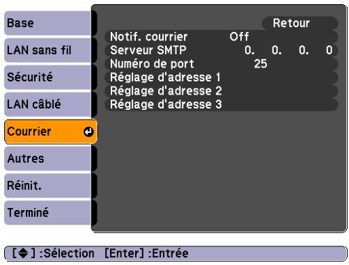 EPSON EB-825 - Menu Courrier - 1