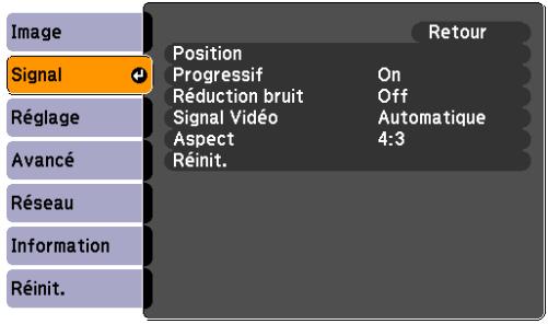 EPSON EB-825 - Menu Signal - 1