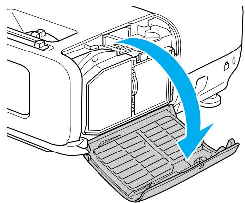 EPSON EB-825 - Ouvrez le couvercle du filtré à air. - 2