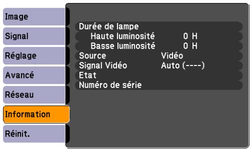 EPSON EB-825 - Menu Information (Affichage Uniquement) - 3