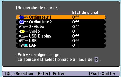 EPSON EB-825 - Lorsque votre équipement video est connecté, lancez la lecture avant d'entamer la recherche de source. - 4