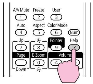 EPSON EB-825 - Appuyez sur le bouton [Help]. - 1