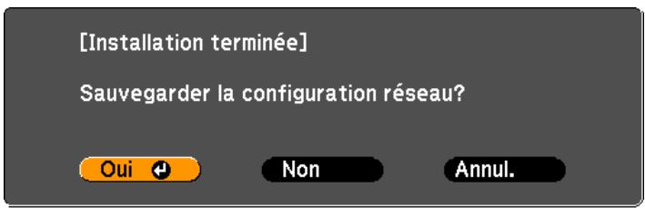 EPSON EB-825 - Remarques sur l'utilisation du menu Réseau - 1