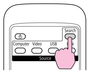 EPSON EB-84 - Lorsque vous équipement video est connecté, lancez la lecture avant d'entamer la recherche de source. - 1