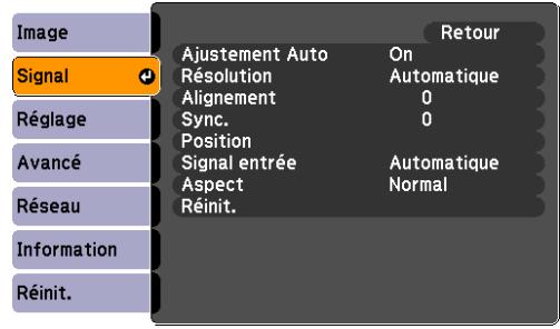 EPSON EB-84 - Menu Signal - 1