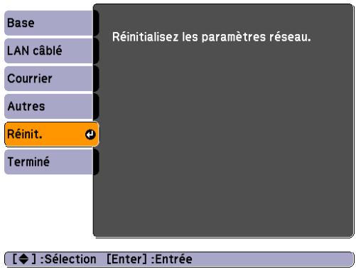 EPSON EB-84 - Menu Réinit. - 1