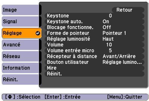 EPSON EB-85 - Réglage - 1