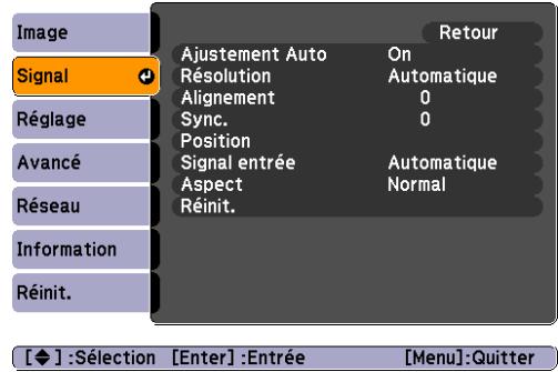 EPSON EB-85 - Menu Signal - 1