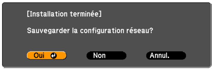 EPSON EB-85 - Remarques sur l'utilisation du menu Réseau - 1