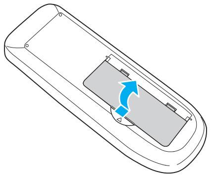 EPSON EB-85 - Retirez le couvercle du compartiment à piles. - 1