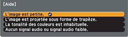 EPSON EB-85V - Selectionnez un élément de menu. - 1