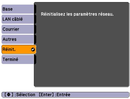 EPSON EB-85V - Menu Réinit. - 1