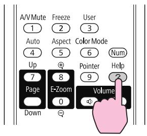 EPSON EB-S72 - Appuyez sur le bouton [Help]. - 1