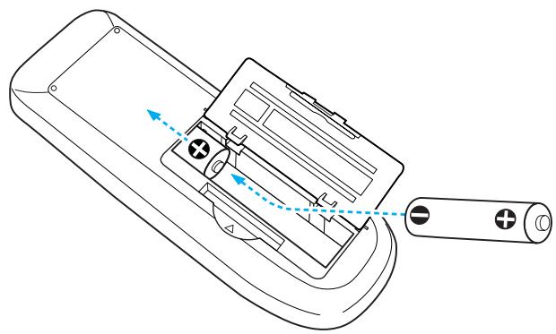 EPSON EB-S72 - Remplacez les piles. - 1