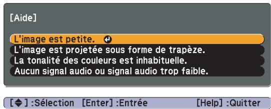 EPSON EB-S72 - Appuyez sur le bouton [Help]. - 4