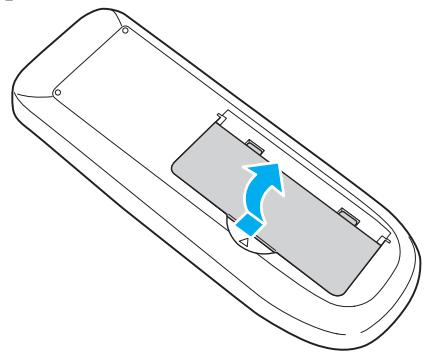 EPSON EB-S72 - Retirez le couvercle du compartiment à piles. - 1