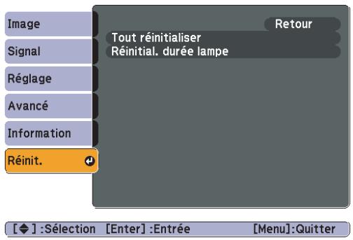 EPSON EB-S72 - Menu Réinit. - 1