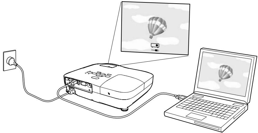 EPSON EB-S72 - Les images de l'ordinateur sont projetées. - 1