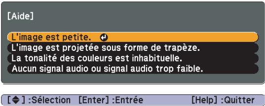 EPSON EB-S82 - Appuyez sur le bouton [Help]. - 4