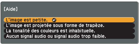 EPSON EB-W8 - Appuyez sur le bouton [Help]. - 4