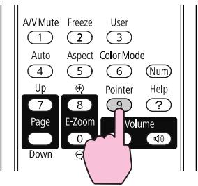 EPSON EB-W8 - Affichez le Pointeur. - 1