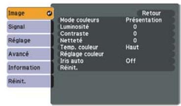 EPSON EB-W8 - Menu de Configuration - 5