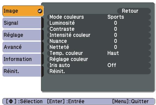 EPSON EB-W8 - Menu Image - 2