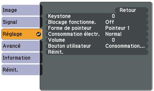 EPSON EB-W8 - Réglage - 2