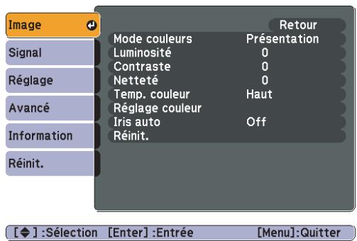 EPSON EB-W8 - Menu Image - 1