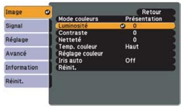 EPSON EB-W8 - Menu de Configuration - 9