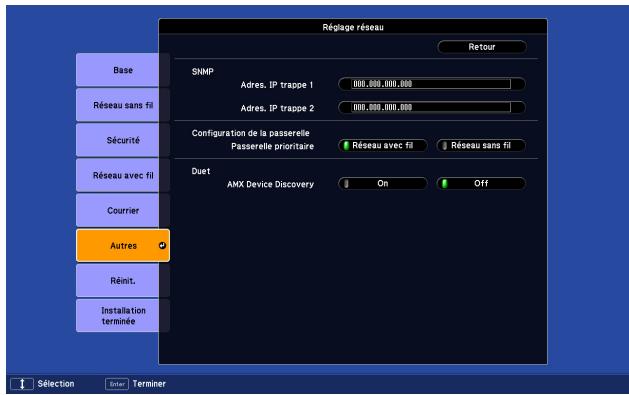 EPSON EB-Z8000W - Menu Autres - 1