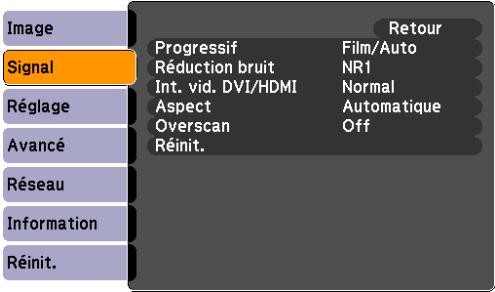 EPSON EB-Z8050W - Menu Signal - 2