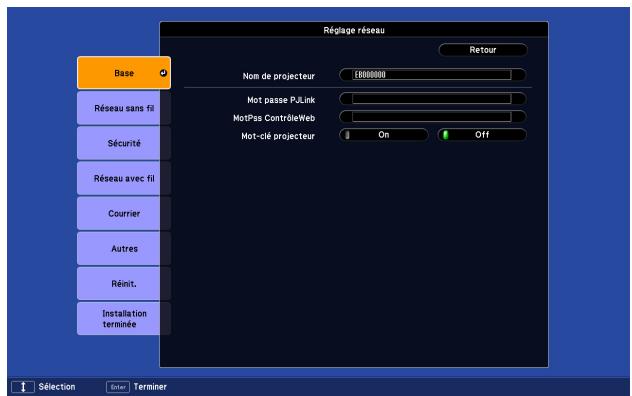 EPSON EB-Z8050W - Menu Base - 1
