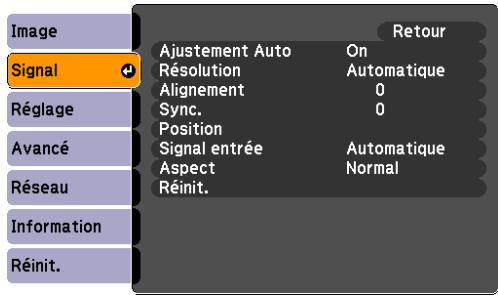 EPSON EB-Z8050W - Menu Signal - 1