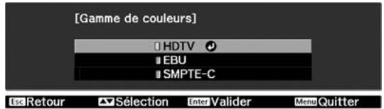 EPSON EH-TW5500 - Sélection de la gamme de couleurs - 1