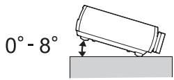 EPSON EH-TW5500 - Angle d'inclinaison - 1