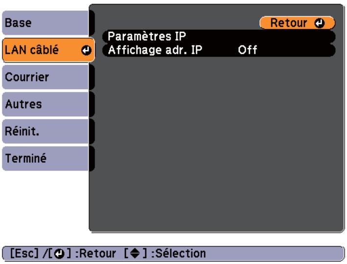 EPSON EB-1880 - Menu LAN câblé - 1