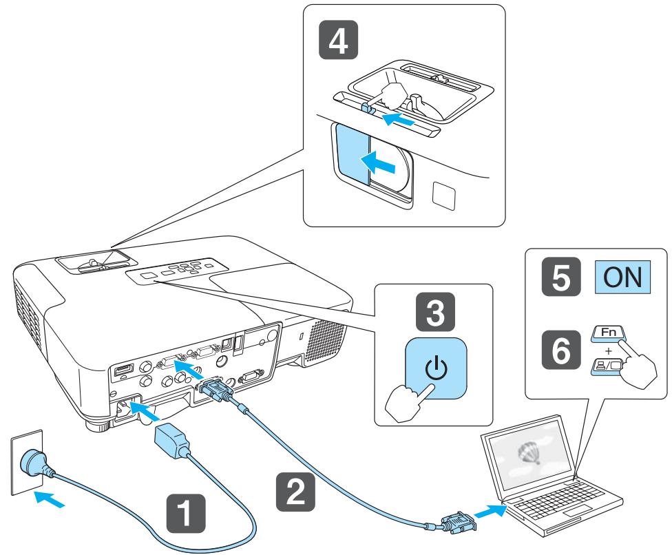 EPSON EB-1880 - De l'installation à la projection - 1