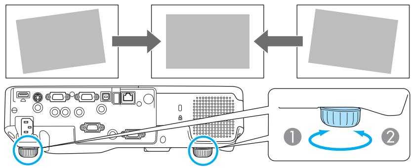 EPSON EB-1880 - Réglage de l'inclinaison horizontale - 1