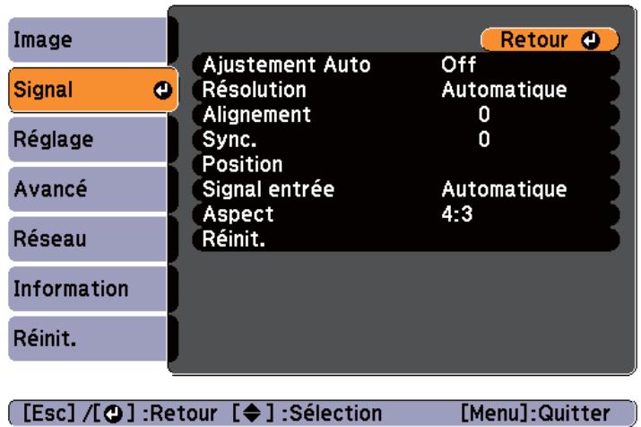 EPSON EB-1880 - Menu Signal - 1