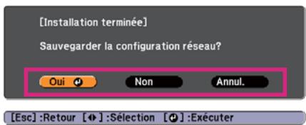 EPSON EB-1940W - Remarques sur l'utilisation du menu réseau - 2