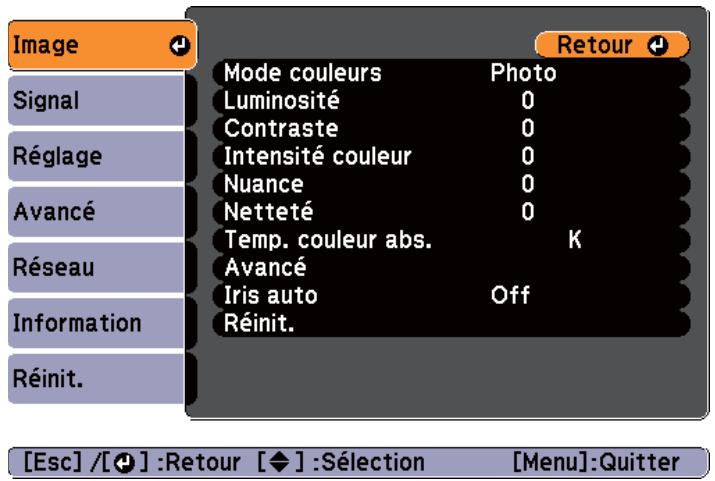 EPSON EB-1950 - Menu Image - 1
