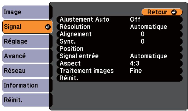 EPSON EB-1950 - Menu Signal - 1