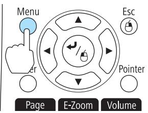 EPSON EB-430 - Affichez l'écran du menu Configuration. - 1
